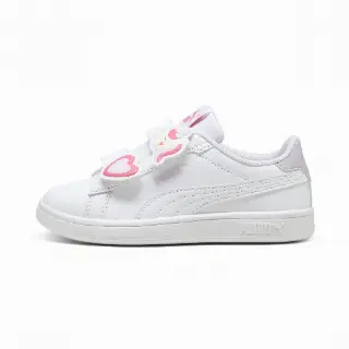 PUMA Smash 3.0 Badges sneakers voor Dames, Roze/Wit