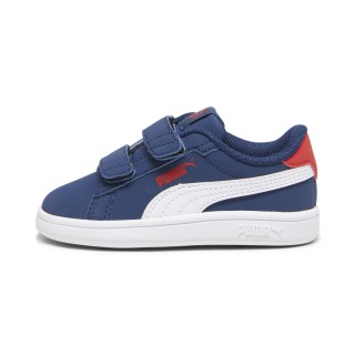 PUMA Smash 3.0 Buck sneakers, Blauw/Rood/Wit