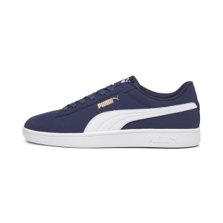 PUMA Smash 3.0 Buck sneakers, Blauw/Wit/Goud