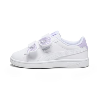 PUMA Smash 3.0 Butterfly sneakers voor Dames, Wit/Zilver