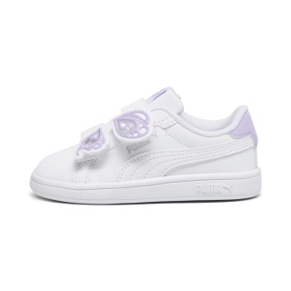 PUMA Smash 3.0 Butterfly sneakers voor Dames, Wit/Zilver