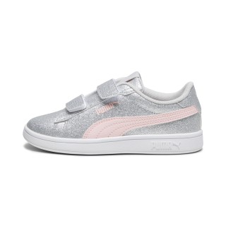 PUMA Smash 3.0 Glitz Glam sneakers voor Dames, Roze/Grijs