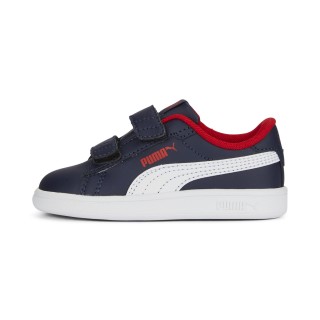 PUMA Smash 3.0 leren V sneakers, Blauw/Rood/Wit