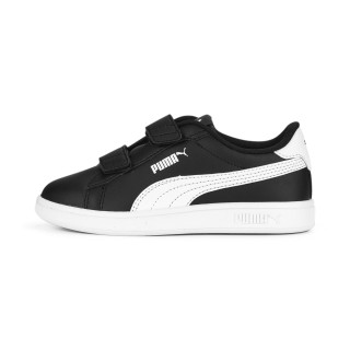 PUMA Smash 3.0 leren V sneakers, Zwart/Wit