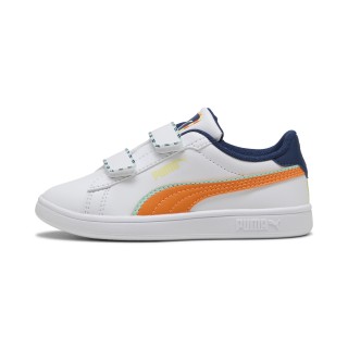 PUMA Smash 3.0 Playdate sneakers voor Dames, Wit/Oranje