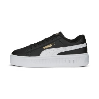PUMA Smash Platform v3 sneakers voor Dames, Zwart/Wit/Goud