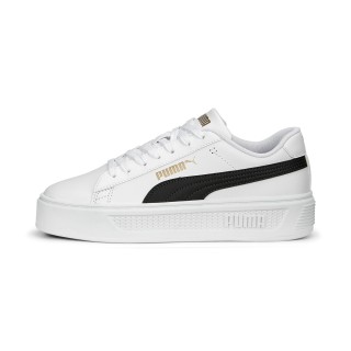 PUMA Smash Platform v3 sneakers voor Dames, Zwart/Wit/Goud