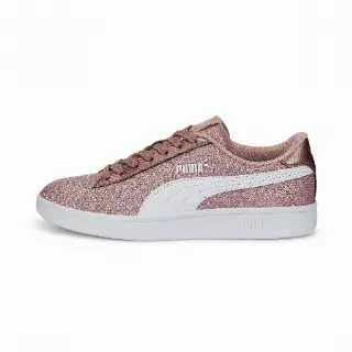 PUMA Smash v2 Glitz Glam sportschoenen, Roze/Wit/Goud