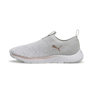 PUMA Softride Remi Slip-on Knit hardloopschoenen voor Dames, Roze/Grijs/Wit
