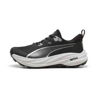 PUMA Voyage NITROâ¢ 4 hardloopschoenen voor Dames, Zwart/Zilver