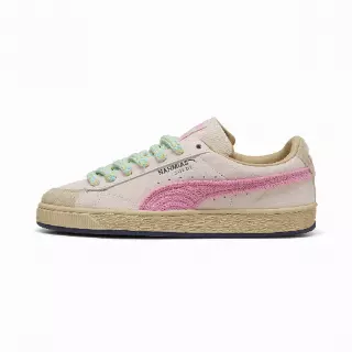PUMA x NAHMIAS Suede gehaakte uniseks sneakers, Roze