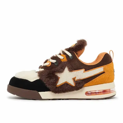 A Bathing Ape Bape Flip Sta #3 M2 Sneaker Men Brown 