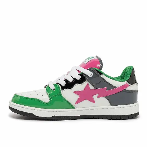 A Bathing Ape New Bape SK8 Sta #2 M1 Sneaker Men Green 