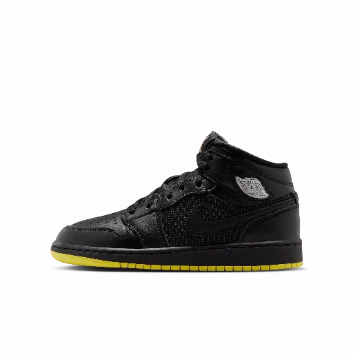 Air Jordan 1 Mid SE kinderschoenen - Zwart
