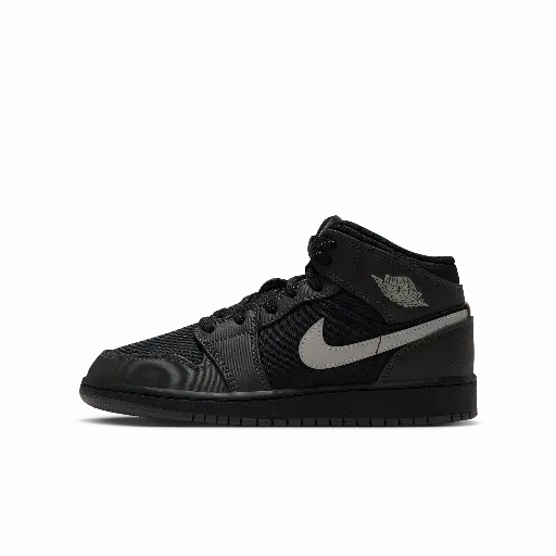 Air Jordan 1 Mid Utility kinderschoenen - Zwart