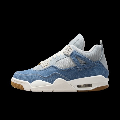 Air Jordan 4 Retro 'Worn Blue' damesschoen - Wit