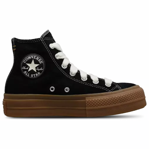 Converse Ctas Lift Platform High Sneakers Dames - Zwart