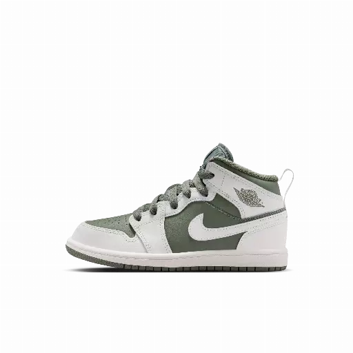 Jordan 1 Mid Kleuterschoenen - Wit