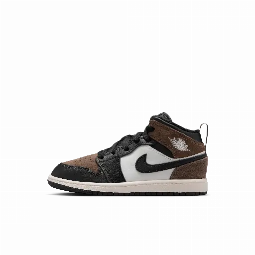 Jordan 1 Mid Kleuterschoenen - Zwart