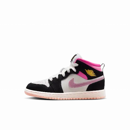 Jordan 1 Mid Kleuterschoenen - Zwart