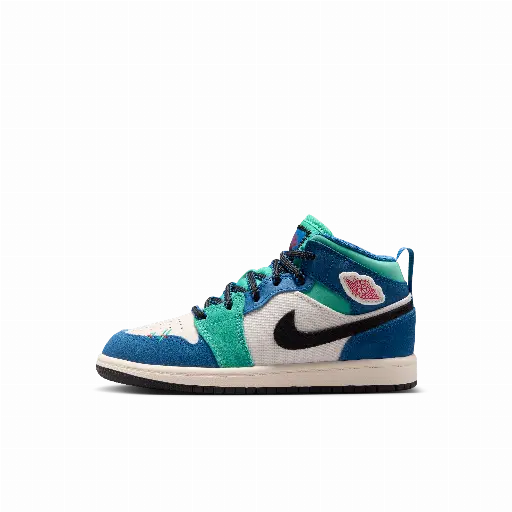 Jordan 1 Mid SE kleuterschoenen - Wit