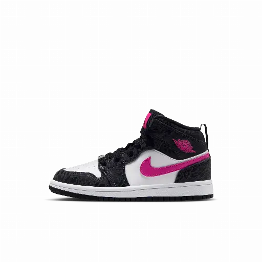 Jordan 1 Mid SE kleuterschoenen - Zwart