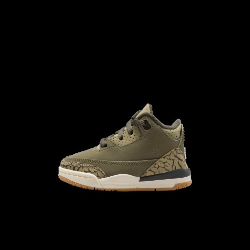 Jordan 3 Retro 'Medium Olive' schoenen voor baby's/peuters - Groen