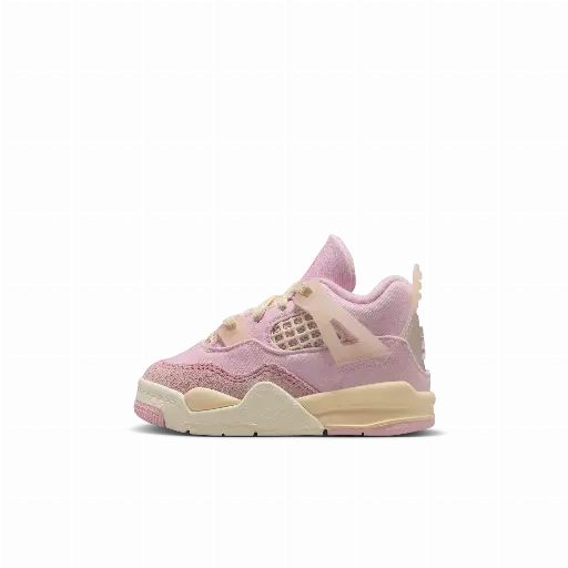 Jordan 4 Retro 'Pearl Pink and Iced Carmine' babyschoenen/peuterschoenen - Roze