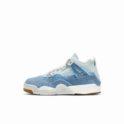 Jordan 4 Retro 'Worn Blue' kleuterschoenen - Wit