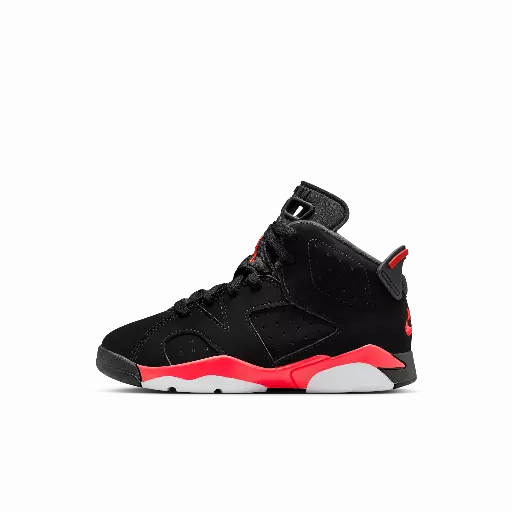 Jordan 6 Retro 'Infrared Salesman' schoenen voor kleuters - Zwart