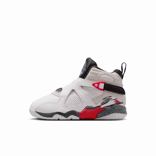Jordan 8 Retro 'White and True Red' kleuterschoenen - Wit