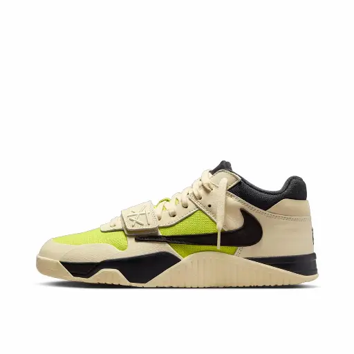Jordan X Travis Scott Wmns Jumpman Jack TR "Bright Cactus" Sneaker Women Beige 