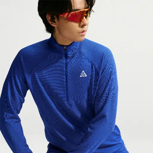 Nike ACG Dri-FIT tussenlaagtop met korte rits voor trailrunning voor heren - Blauw