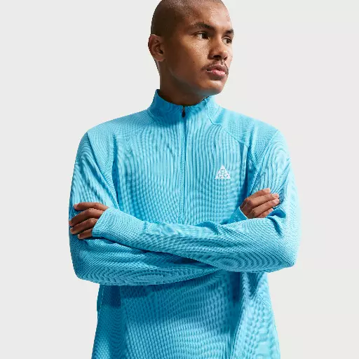 Nike ACG Dri-FIT tussenlaagtop met korte rits voor trailrunning voor heren - Blauw