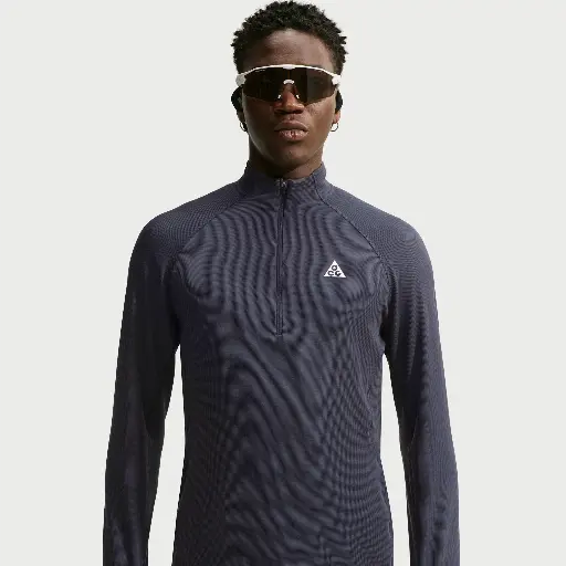 Nike ACG Dri-FIT tussenlaagtop met korte rits voor trailrunning voor heren - Grijs