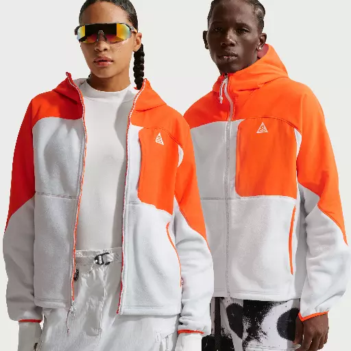 Nike ACG 'Wolf Tree' Plus tussenlaag met capuchon en rits over de hele lengte - Oranje