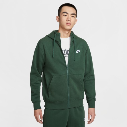 Nike Club Fleece Hoodie met rits voor heren - Groen