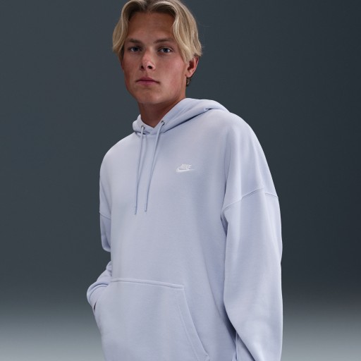 Nike Club Fleece oversized hoodie van sweatstof voor heren - Grijs