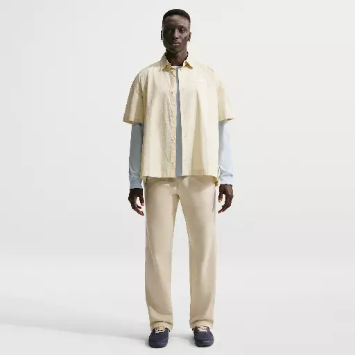 Nike Club fleecebroek met open zoom voor heren - Bruin