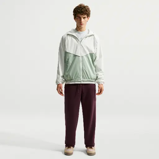 Nike Club fleecebroek met open zoom voor heren - Rood