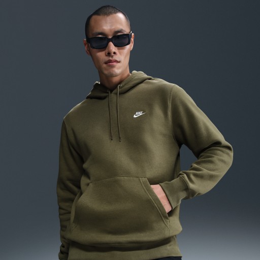 Nike Club fleecehoodie voor heren - Groen