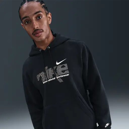Nike Club Fleecehoodie voor heren - Zwart