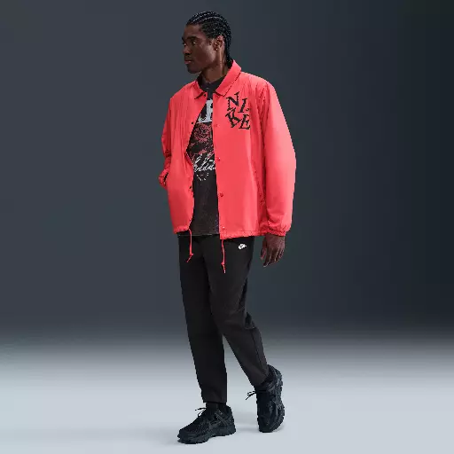 Nike Club geweven toelopende herenbroek - Zwart