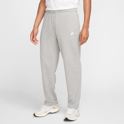 Nike Club herenbroek van sweatstof met open zoom - Grijs
