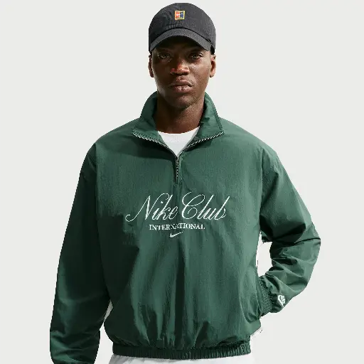 Nike Club herenjack met halflange rits - Groen
