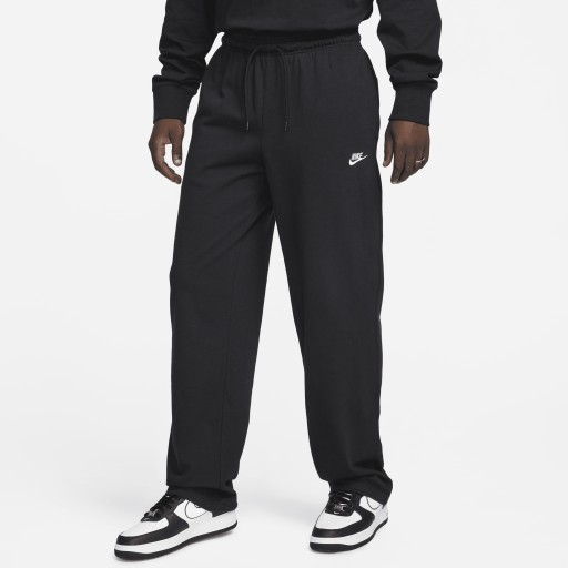 Nike Club knit herenbroek met open zoom - Zwart