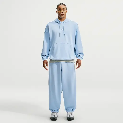 Nike Club oversized broek van sweatstof voor heren - Blauw