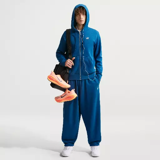 Nike Club oversized broek van sweatstof voor heren - Blauw