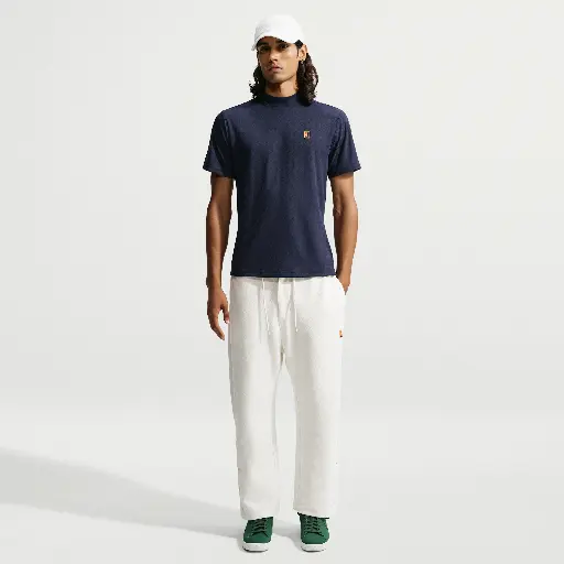 Nike Club Rules herenbroek van sweatstof met open zoom - Wit
