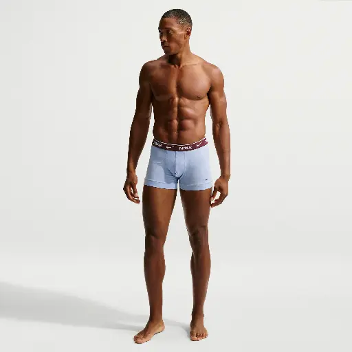Nike Essential katoenen stretchonderbroek voor heren (set van 3) - Blauw